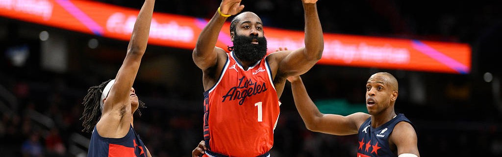 哈登36+7+9萨尔28分 快船击败奇才6连胜